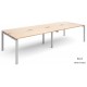 Adapt 1200mm Deep | 4 Person Back to Back Bench Desk